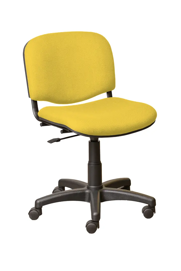 JULIE - 1  židle čalouněná, bez područek a stolku, AN 036 - koženka žlutá